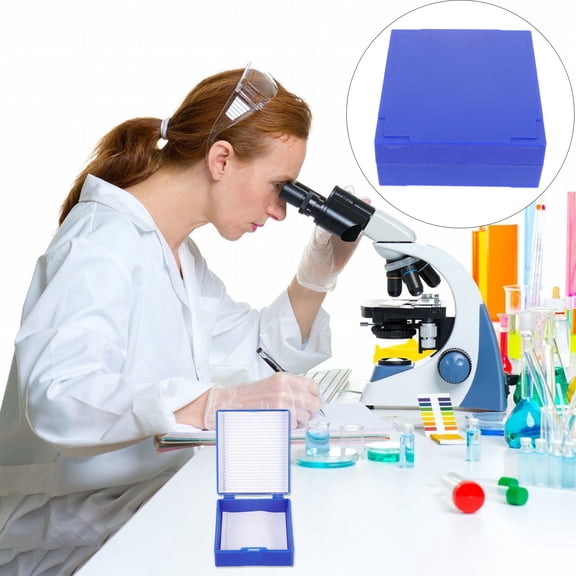 GOOHOCHY 2-Pack Kids Microscope Storage Boxes, Container Cases for Science Experiments and Educational Activities