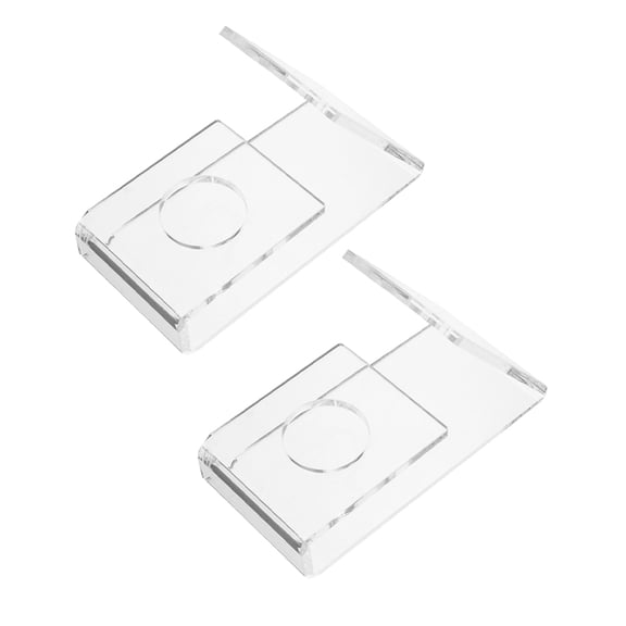 GOOHOCHY  2 Pcs Paddle Table Tennis Racket Display Holder Transparent