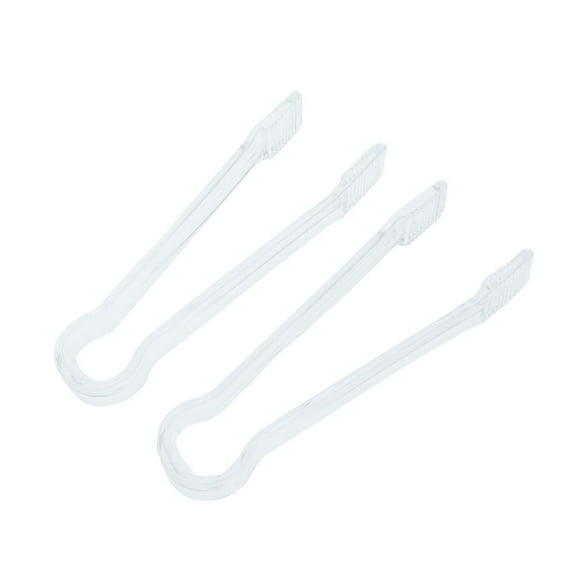 FUEENIRVA Clear Tongs Serving Food Acrylic 2Pcs for Everyday Use
