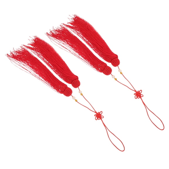 GOOHOCHY 2 Pcs Party Tassels Martial Arts Sword Spike Fitness 52.00X3.00X3.00CM Red