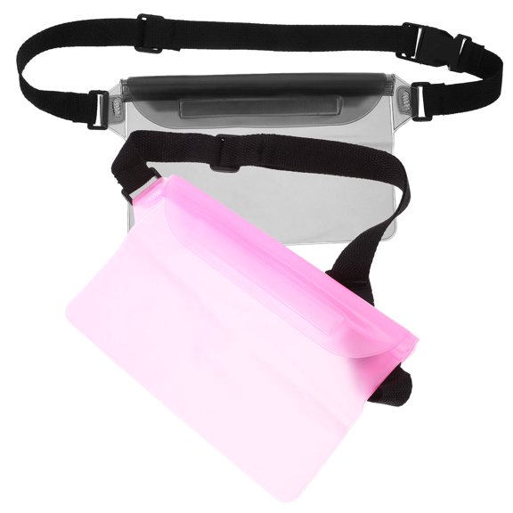 GOOHOCHY 2 Pcs Phone Waterproof Waist Pouch Dry Bag Key Swimming Cell