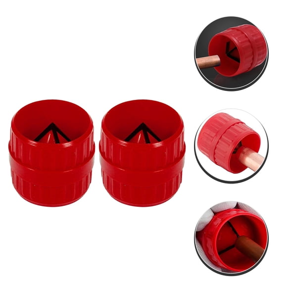 GOOHOCHY 2-Pack Manual Copper Tube Chamfering Tool for Plumbing Deburring and Home Use