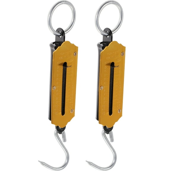 HONMEET Fishing Spring Scale Assorted Color Iron Portable for Fishing 2Pcs