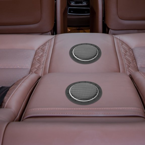 GOOHOCHY 2 Pcs Purpose Dupe Universal Vehicle Interior Cup Mats Travel Black