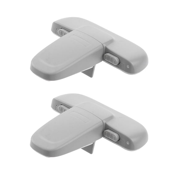 GOOHOCHY 2 Pcs Refrigerator Lock Freezer Latch First for Doors Fridge Kids Child Baby Dark Grey