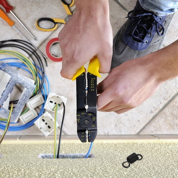 GOOHOCHY  2 Pcs Replacing Wire Stripping Spring Stripper Tool Tension Black