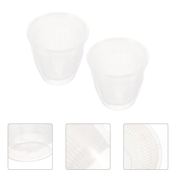 GOOHOCHY 2 Pcs Root Control Pots for Indoor Plants Large Flower Transparent