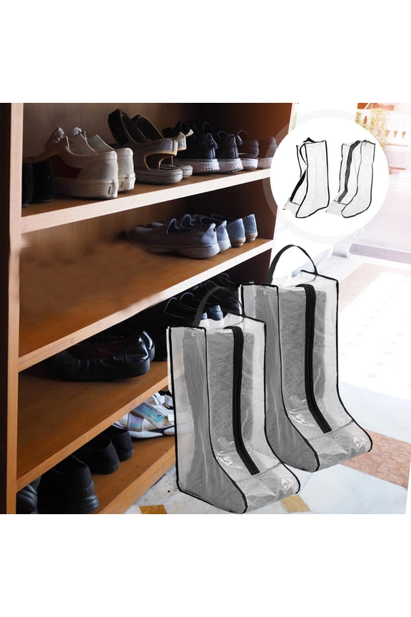 Reusable Shoe Holder 2 Pack Assorted Colors PVC Boot Storage Organizer for Home and Travel