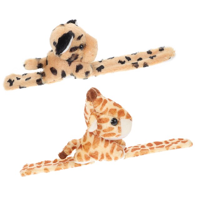 GOOHOCHY  2 Pcs Simulated Animal Bracelet Plush Bracelets Giraffe Slap