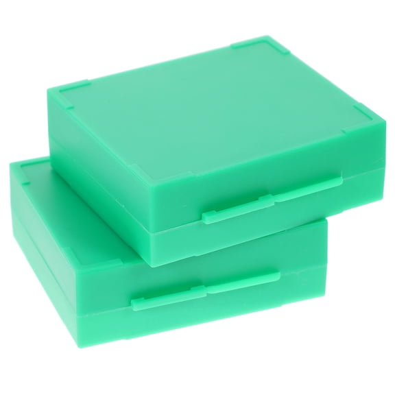Mobutofu 2Pcs Green Slide Storage Container with Numbered Slots for Organized Microscope Slides