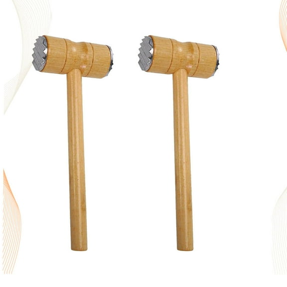 GOOHOCHY 2 Pcs Steak Hammer for Meat Double-sided Meat Hammer 26X10CM