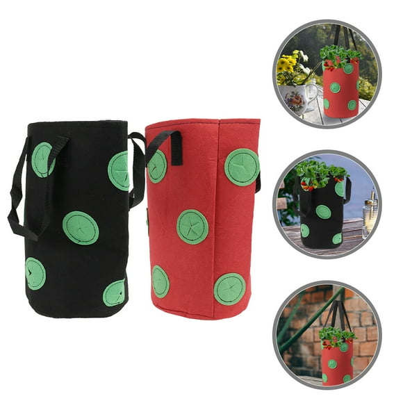 FUTUREORYY Strawberry Planters Non Woven Fabric 2Pack 13.8x13.8in