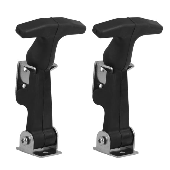 GOOHOCHY  2 Pcs T-handle Hasp for Toolboxes Latches Replacement Marine Hatch Black