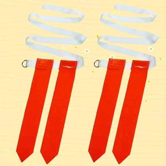 Mobutofu 2-Pack Red Nylon Football Webbing Belt for Rugby Training and Sports Activities, Secured Strap