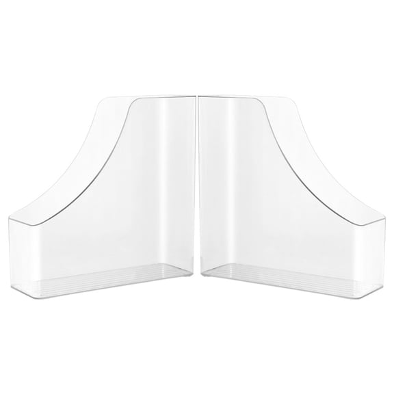 GOOHOCHY Desktop File Organizer Document Box Transparent Plastic 2Pcs 8.84X8.84X2.95in