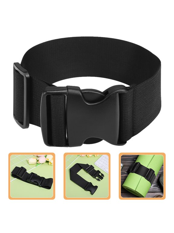 2-Pack Black Travel Luggage Connector Straps with Ratchet for Secure Bag Attachment