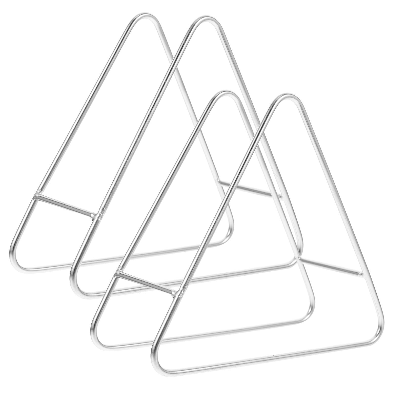 Triangle Steel Plate Rack GOOHOCHY 2 Pcs Triangle Plate Holders Organizer Upright Cabinet Dish ...