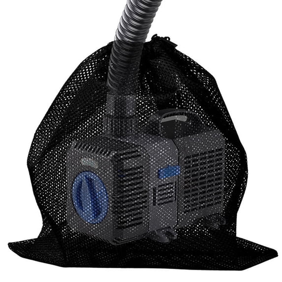 HONMEET GooHochy 2-Pack Large Black Pump Filter Bags with Barrier Net for Aquarium and Pond Water Filtration
