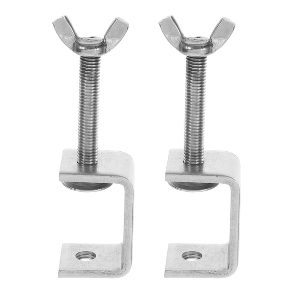 GOOHOCHY  2 Pcs Woodworking Quick Ratchet Track Clamp Straight Mounting Clip