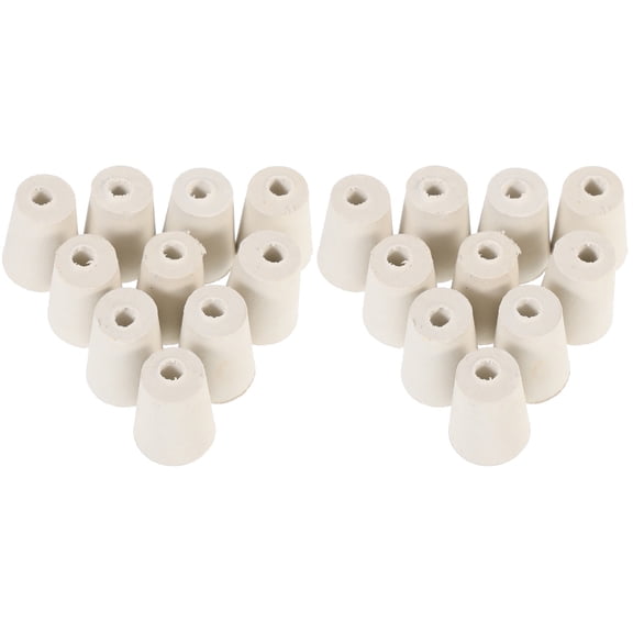 GOOHOCHY 2 Pieces Test Cork with Hole Rubber Plug Single Hole Stoppers 3X2.5X1.9CM