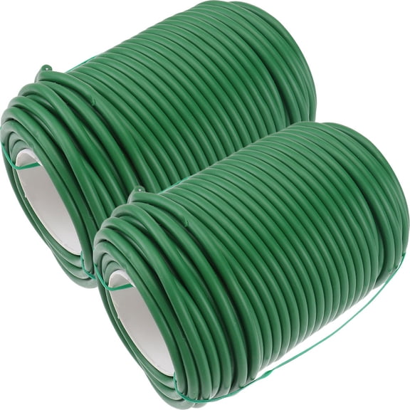 GOOHOCHY  2 Rolls Gardening Tie Wire Climbing Ties Indoor Plant Office Green