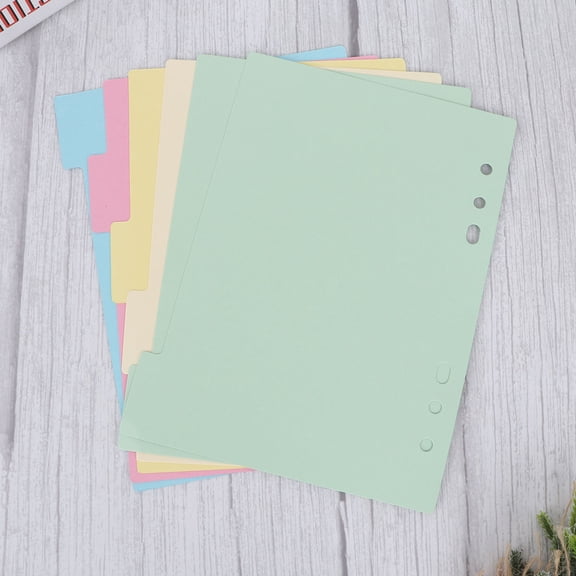 GOOHOCHY 2 Sets A5 Dividers Tabs Index Paper Loose Leaf Book Colorful