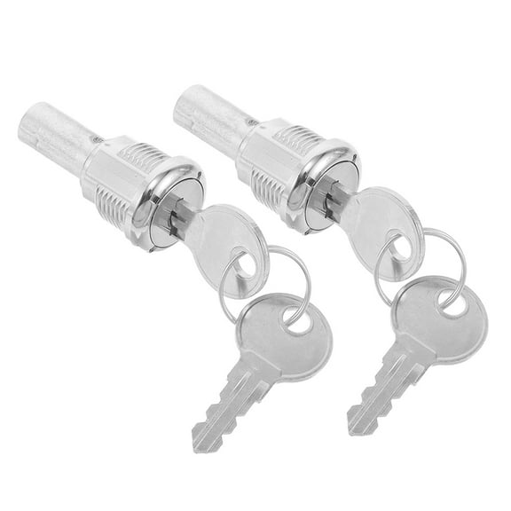 GOOHOCHY 2 Sets Keyed Soda Machine Lock Snack Locks with Keys Silver