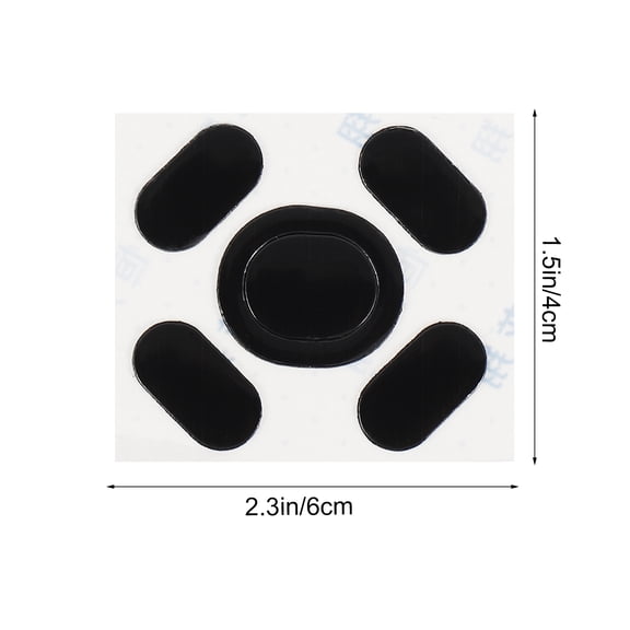 Mobutofu 2Sets High Performance Black Mouse Skate Replacement for Computer Mouse with Smooth Glide