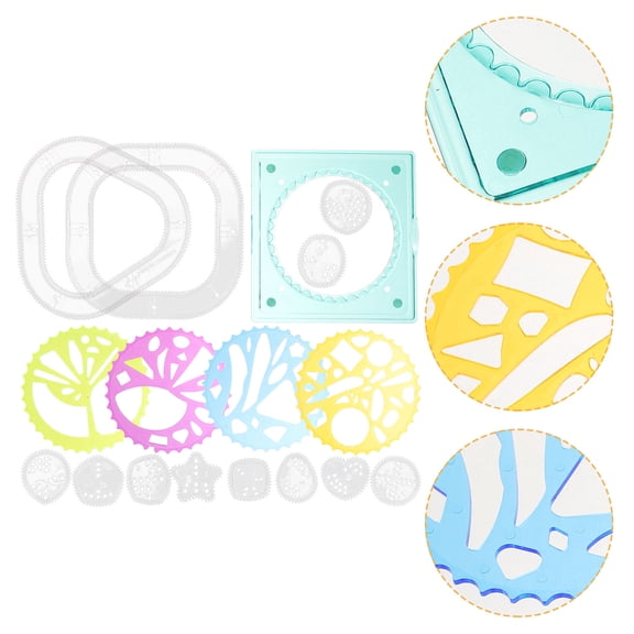 GOOHOCHY 2 Sets Painting Template Drawing Wanhua Ruler Child Student