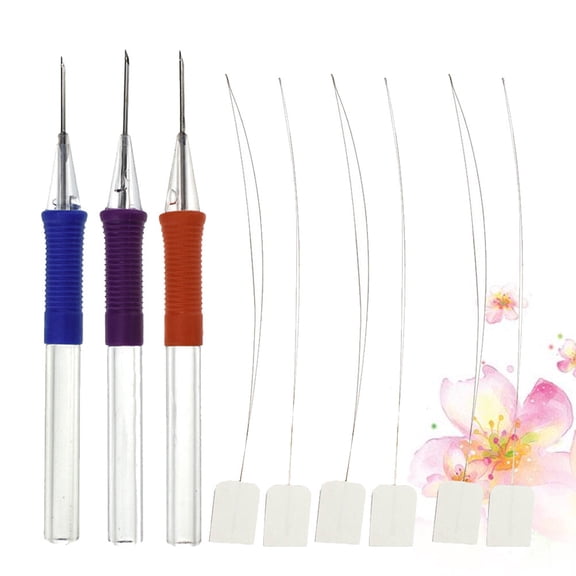 GOOHOCHY 2 Sets Punch Needle Kits Adults Beginner Felting Pen