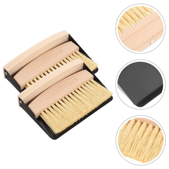 GOOHOCHY 2 Sets Small Sweep Brush Beech Practical Design Mini Sweeper For Computer 15.00x9.00x2.50in