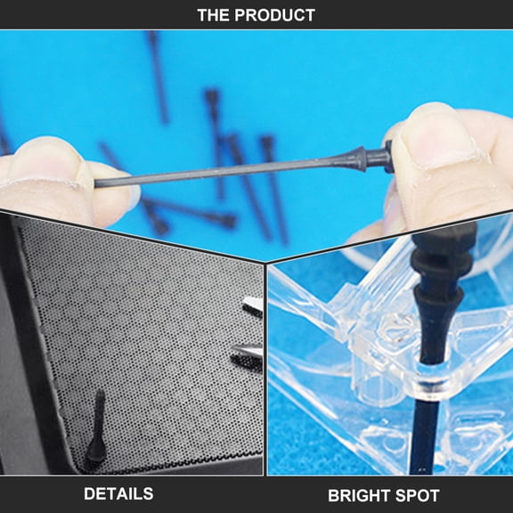 GOOHOCHY 20 PCS Computer Accessory Cooling Fan Long Screw Screws Black