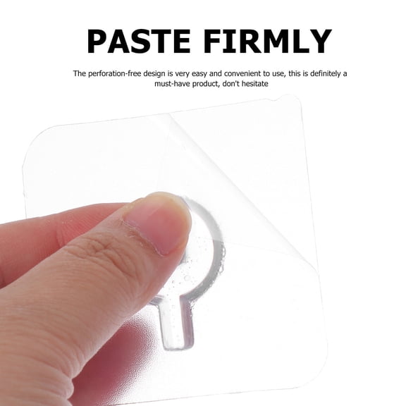 WEUVEB Strong Non Marking Hooks Frame Hook Transparent PVC 20Pcs