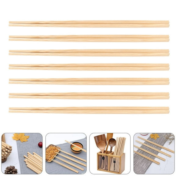 Mobutofu Cooking Chopsticks Wood Color 20 Pairs 12.6x0.4x0.4in