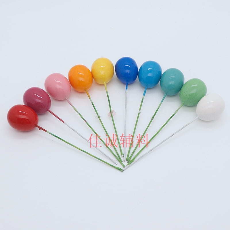 GOOHOCHY  20 Pcs Colorful Cake Toppers Decoration Happy Easter Party Supplies Bride Baby