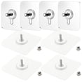 thumbnail image 1 of FUTUREORYY Self-Adhesive Small Wall Hooks Rustproof 20Pcs 6X2.3In, 1 of 8