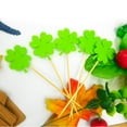 thumbnail image 1 of GOOHOCHY 20 Pcs Four Leaf Card Felt Cake Decorations 20pcs Green, 1 of 8