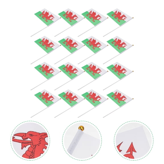 GOOHOCHY 20 Pcs Hand Waving Flag Outdoor Decor Mini Flags Decoration