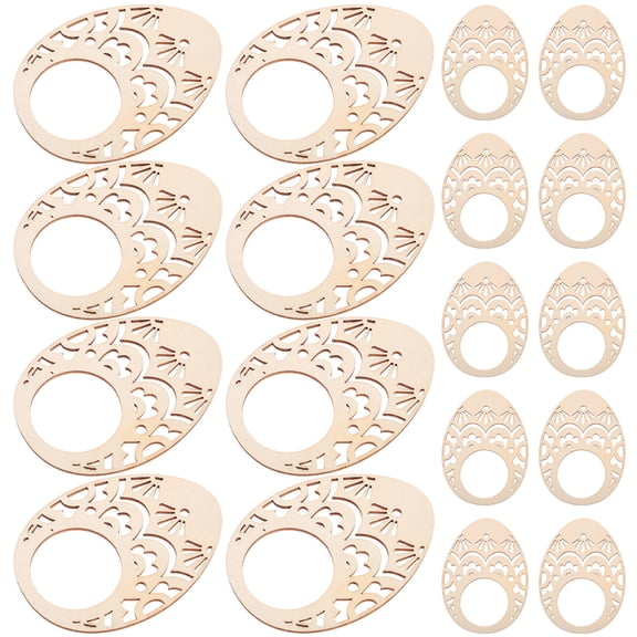 GOOHOCHY 20 Pcs Napkin Rustic Wooden Rings Dinner Party Banquet