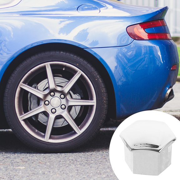 Mobutofu 20Pcs Plated Silver Plastic Nut Protectors for Car Wheel Bolts Resistant and Stable