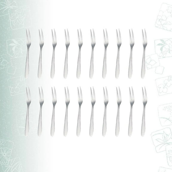 GOOHOCHY 20 Pcs Stainless Steel Fruit Fork Serving Forks Silverware Fruitful Fruits