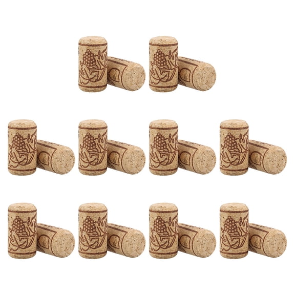 GOOHOCHY  20 Pcs Wine Corks Corker for Bottles Stopper Patterned Stoppers
