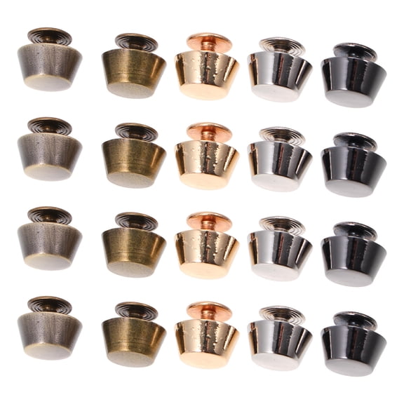 Mobutofu 20Sets Metal Rivet Studs with Screw Base for DIY Purse Craft Corrosion Resistant
