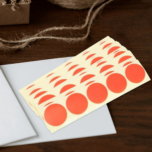 GOOHOCHY Serrated Edge Labels Red 200Pcs 2.0X2.0X0.01In