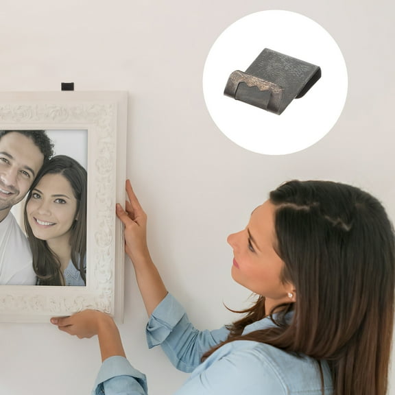 HONMEET Picture Hanging Support Bracket Black 200Pcs 0.7In