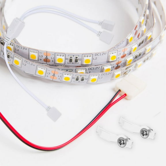 GOOHOCHY 200pcs Led Strip Light Mounting Clips Outdoor Rope Strip Light Clips Spotlight Clips Led Lamp Test Clips Under-Cabinet Mounting Accessories