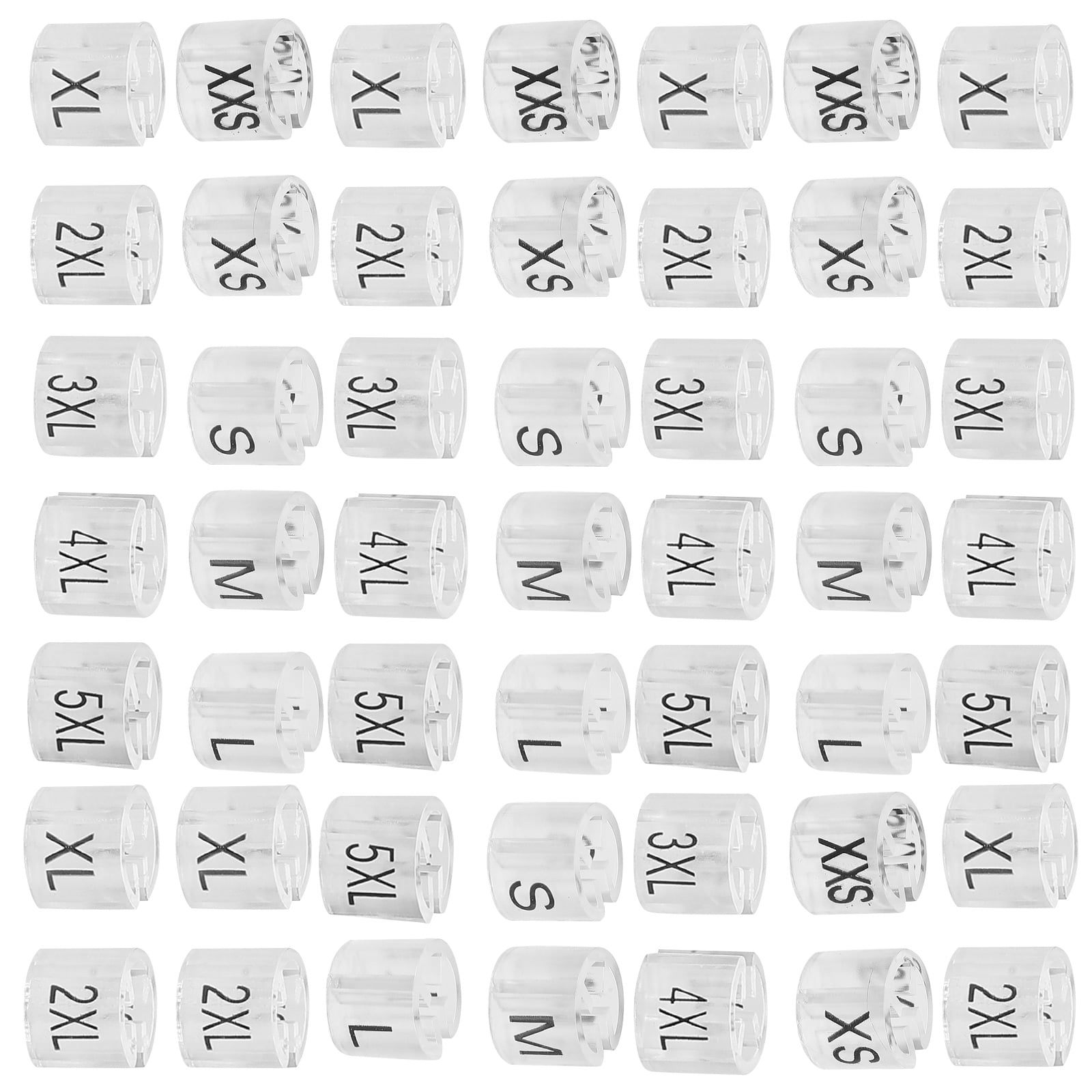 GOOHOCHY 200pcs Plastic Size Rings For Clothing Racks Hanger Size Tag ...