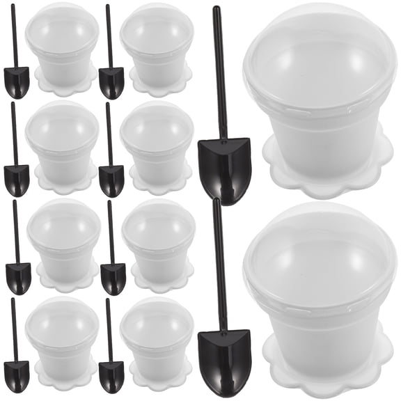 ADDHAT Appetizer Cups with Lids Plastic Mousse Container for Adults Catering Cocktails 20PCS
