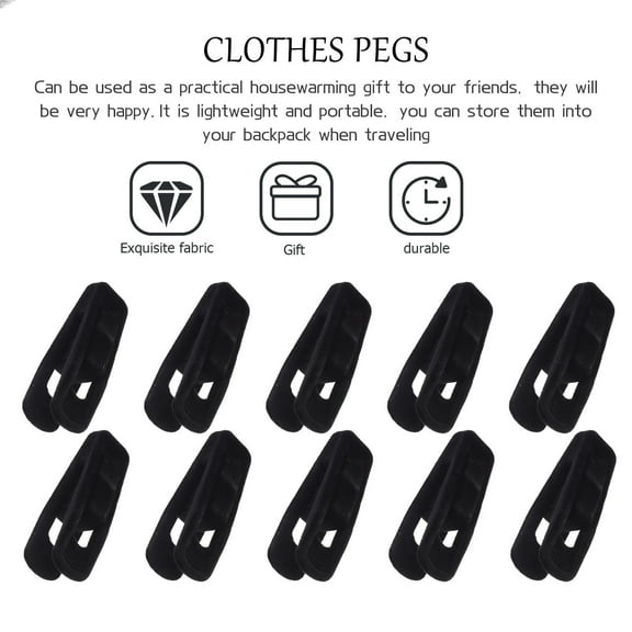 GOOHOCHY Drying Clips Plastic Flocked Surface 20Pack 2.8X1X0.9In