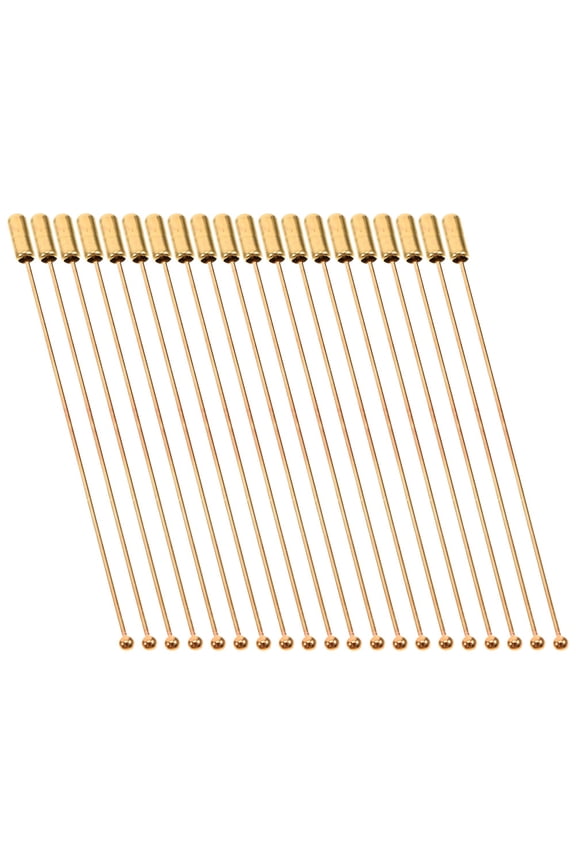 20Pcs Golden Metal Brooch Pins with Stopper for Lapel Jewelry and Brooch Making
